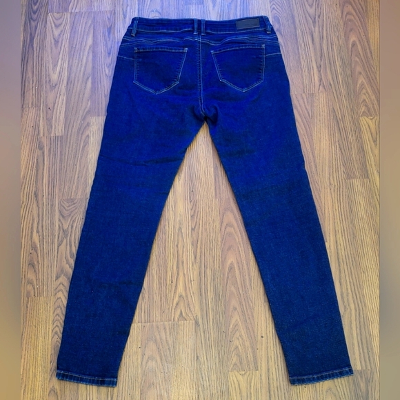 Womens Bootlegger The Real McCoy W30L30 Dark Wash Blue Denim Skinny Jeans - Picture 6 of 13